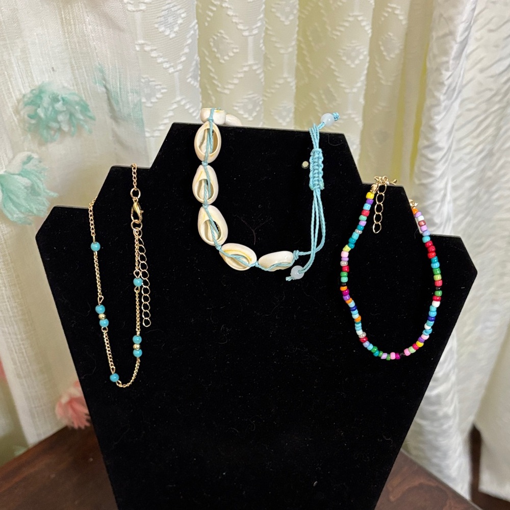 Colorful Beaded and Shell Bracelet Set